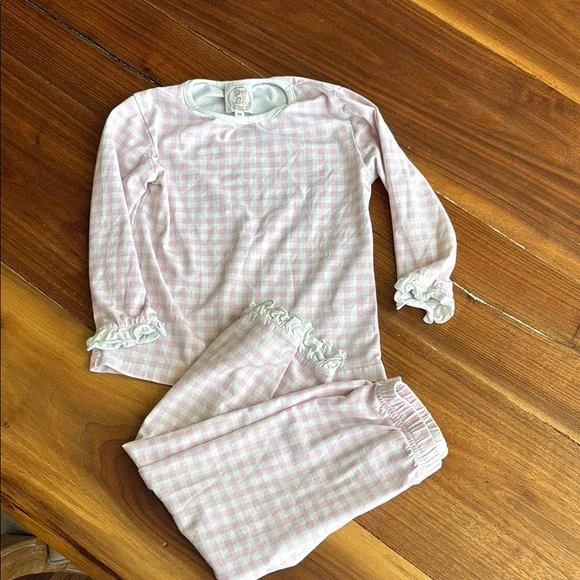 Little Bear Smocks Pink Checkered Kids Pajamas 3T - Picture 1 of 7